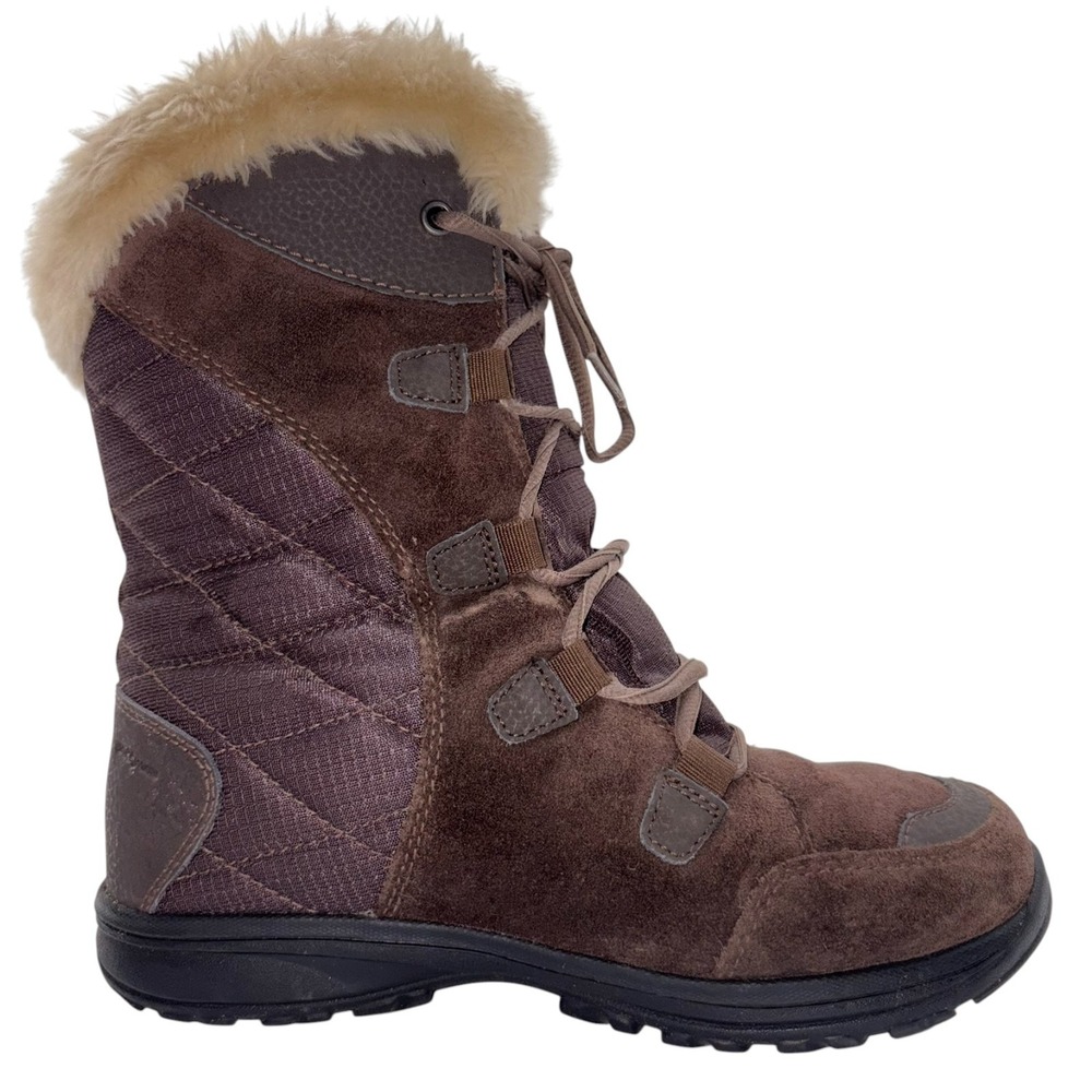 Columbia Ice Maiden II Boots Womens 6. 5 Brown Winter Snow Sherpa Faux Fur